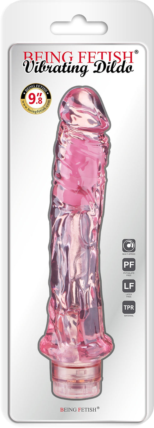 Being Fetish - Vibrerende Dildo - Realistische Vibrator - 25 cm - Roze-Erotiekvoordeel.nl