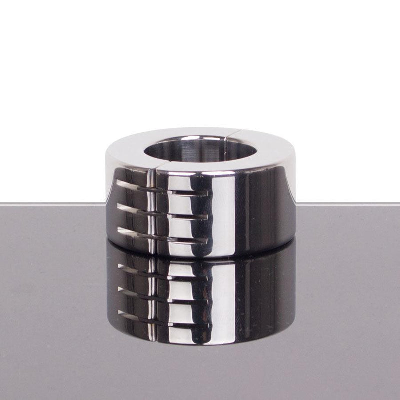 Kiotos - Ballstretcher RVS Met Groeven Scharnierend 28 mm Hoog Ø 35 mm-Erotiekvoordeel.nl