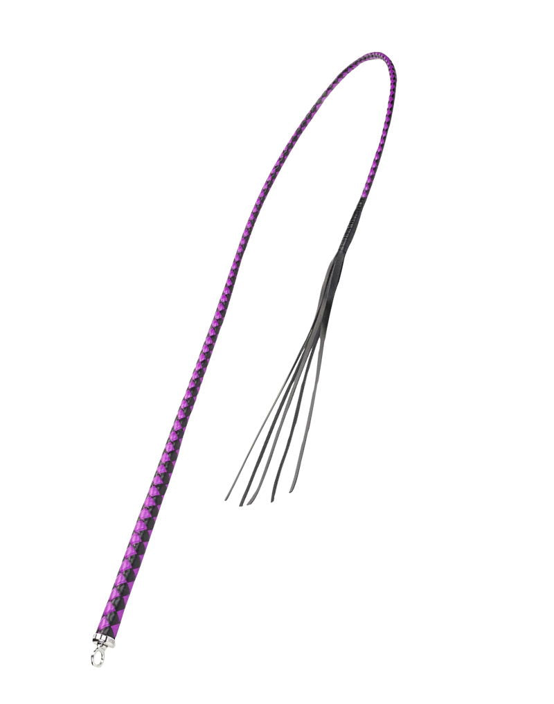 RISE - BDSM Zweep - Feather Soft Single Tail - Paars/Zwart-Erotiekvoordeel.nl