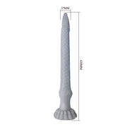 Power Monsters - Basilisk - Taps Toelopende Fantasie Dildo - Grijs-Erotiekvoordeel.nl