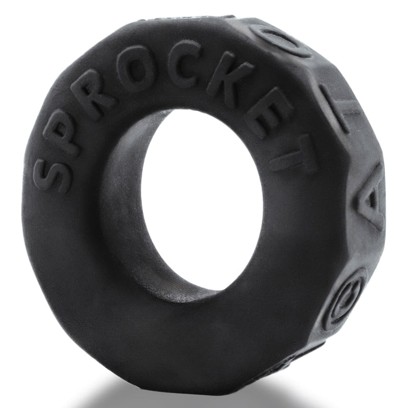 Oxballs - Sprocket Cockring - Night Edition - Siliconen/TPR - Zwart-Erotiekvoordeel.nl