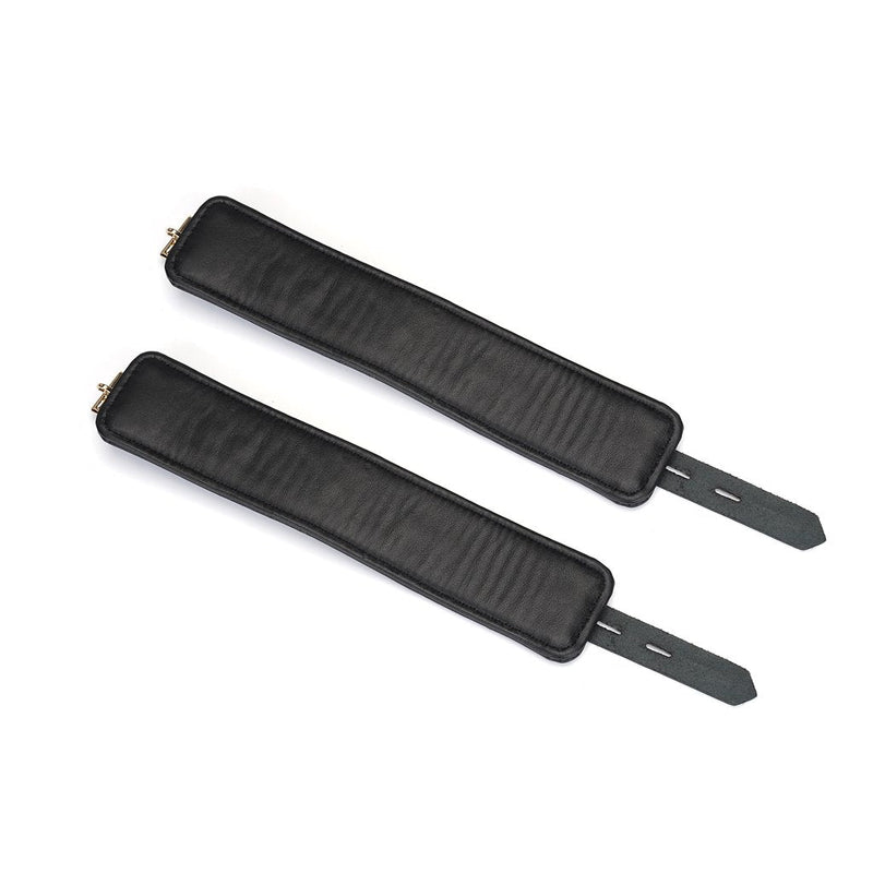Liebe Seele - Demon's Kiss - Enkelboeien Met Gouden Hartvormige Slotjes - Luxe En exclusief ontwerp - Zwart/Goud-Erotiekvoordeel.nl