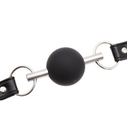 Smart Moves - Luxueuze Ball Gag - Zwart/Zilver-Erotiekvoordeel.nl