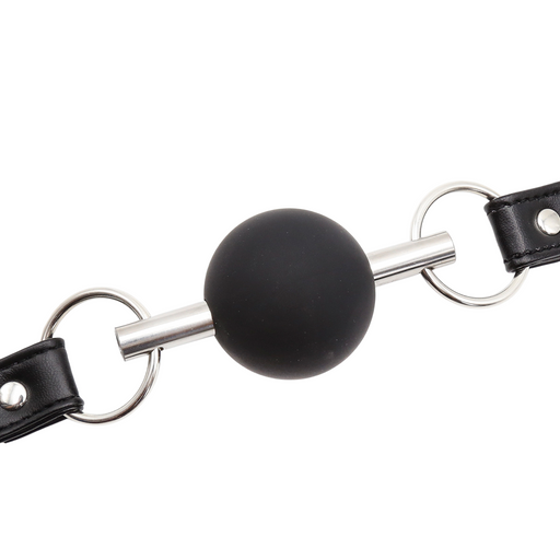 Smart Moves - Luxueuze Ball Gag - Zwart/Zilver-Erotiekvoordeel.nl