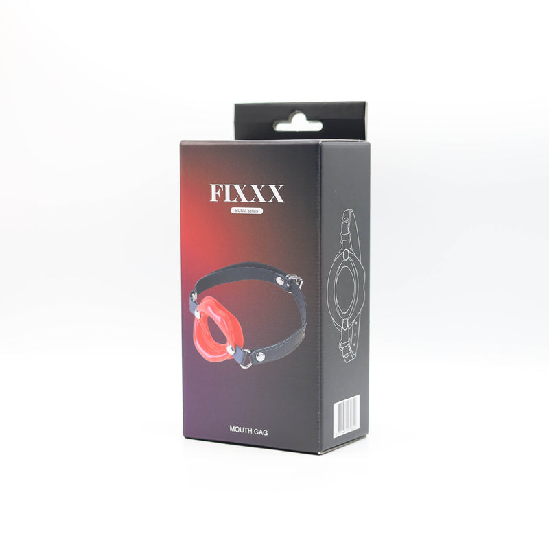 Fixxx - Rode Lippen Ring Gag - Rood/Zwart-Erotiekvoordeel.nl