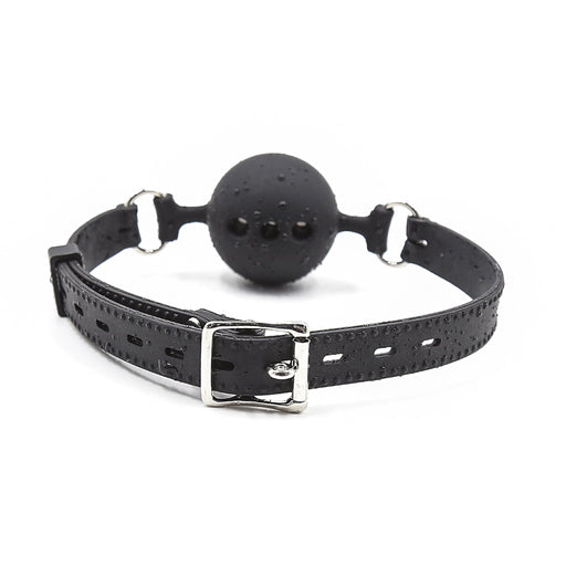 Smart Moves - Ball Gag met Ademgaten - Maat M - Zwart-Erotiekvoordeel.nl