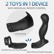 Sevanda - Black Mamba - Cockring met Vibrerende Prostaat Massager-Erotiekvoordeel.nl