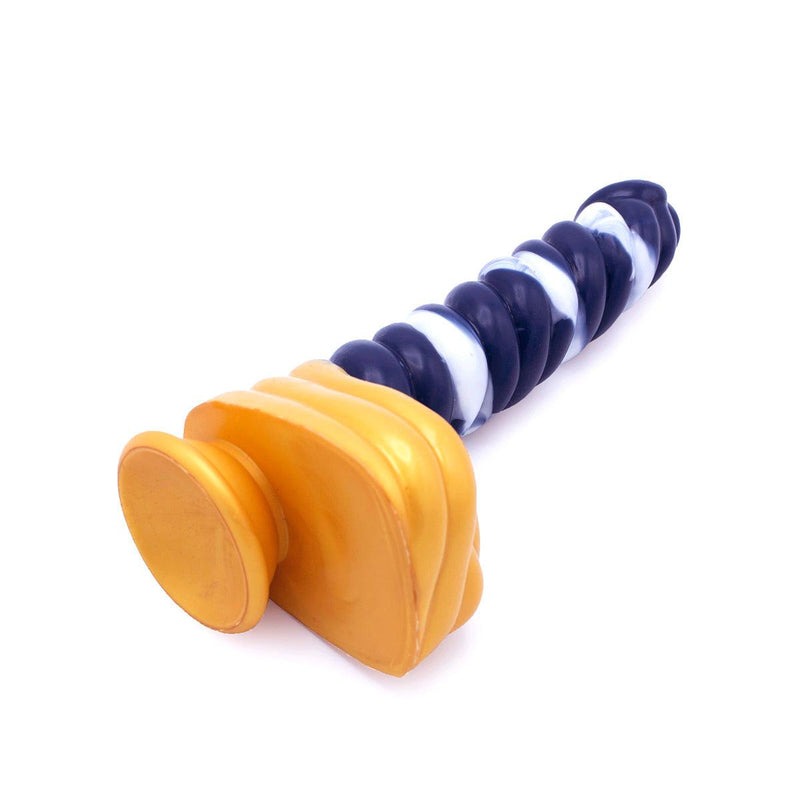 Kiotos Monstar - Dildo Beast 37 - 23.5 x 4 cm - Wit/Goud/Blauw-Erotiekvoordeel.nl