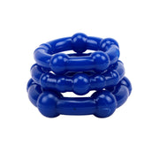 Chisa - GK Power Beaded Cockringen Set - 3 stuks - Blauw-Erotiekvoordeel.nl