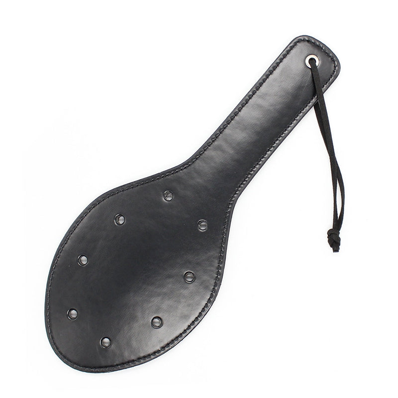 Smart Moves - Ovalen Paddle met Studs - 30 cm - Zwart-Erotiekvoordeel.nl
