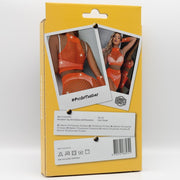Snapshot - #picoftheday - Visnet Rokje, Topje en Handschoenen met Strass steentjes - One Size - Oranje-Erotiekvoordeel.nl