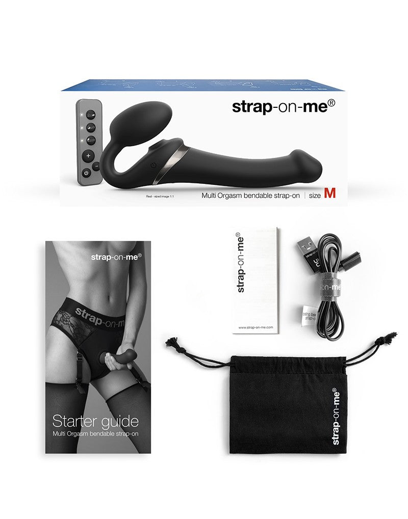 Strap-On-Me - Vibrerende Strapless Strap-on met Luchtdruk Stimulatie - Zwart-Erotiekvoordeel.nl