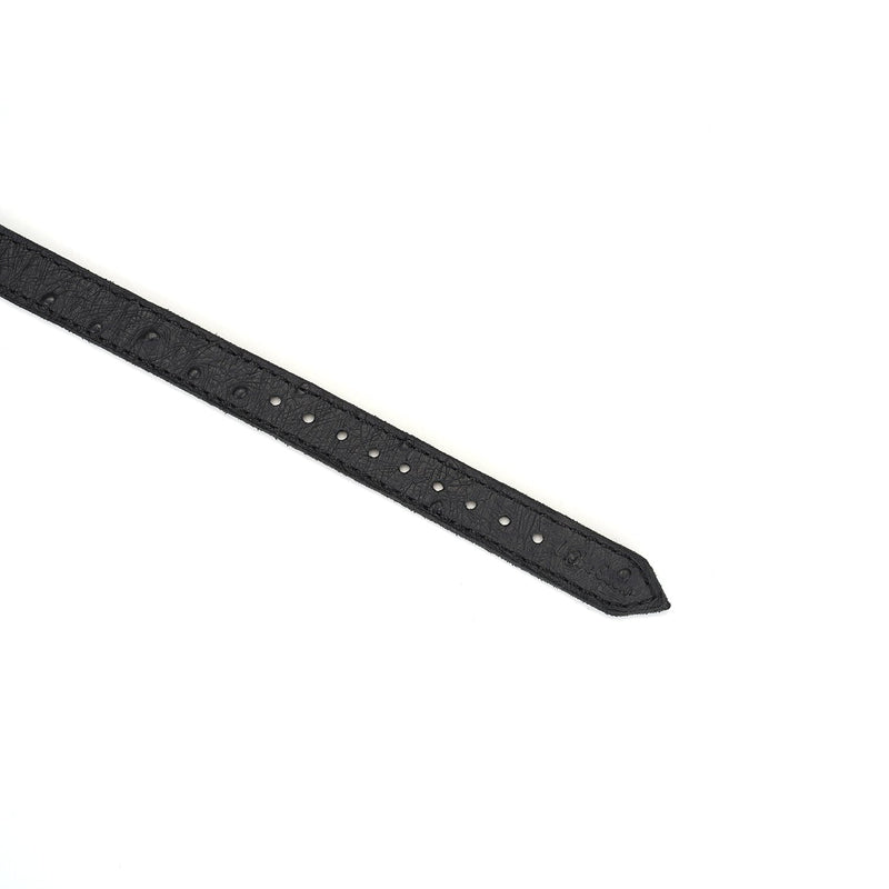 Liebe Seele Demon's Kiss Collar – Luxe Leren Halsband met Gouden O-ring-Erotiekvoordeel.nl