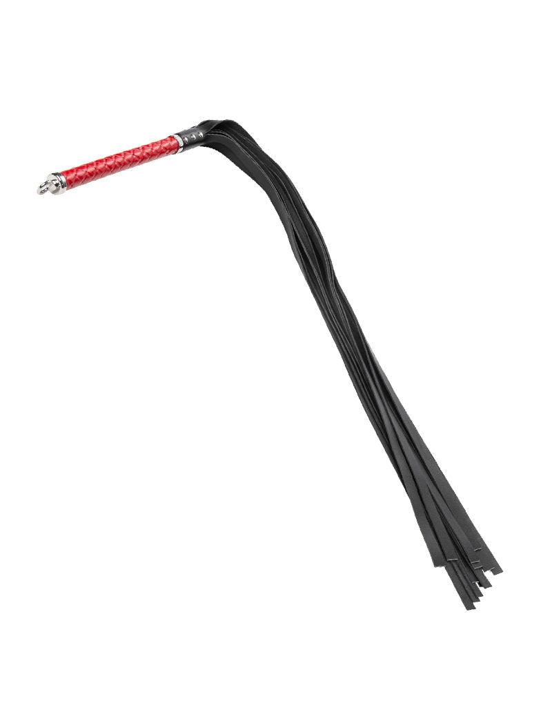 RISE - Lange Flogger met Zachte Strengen - Rood-Erotiekvoordeel.nl