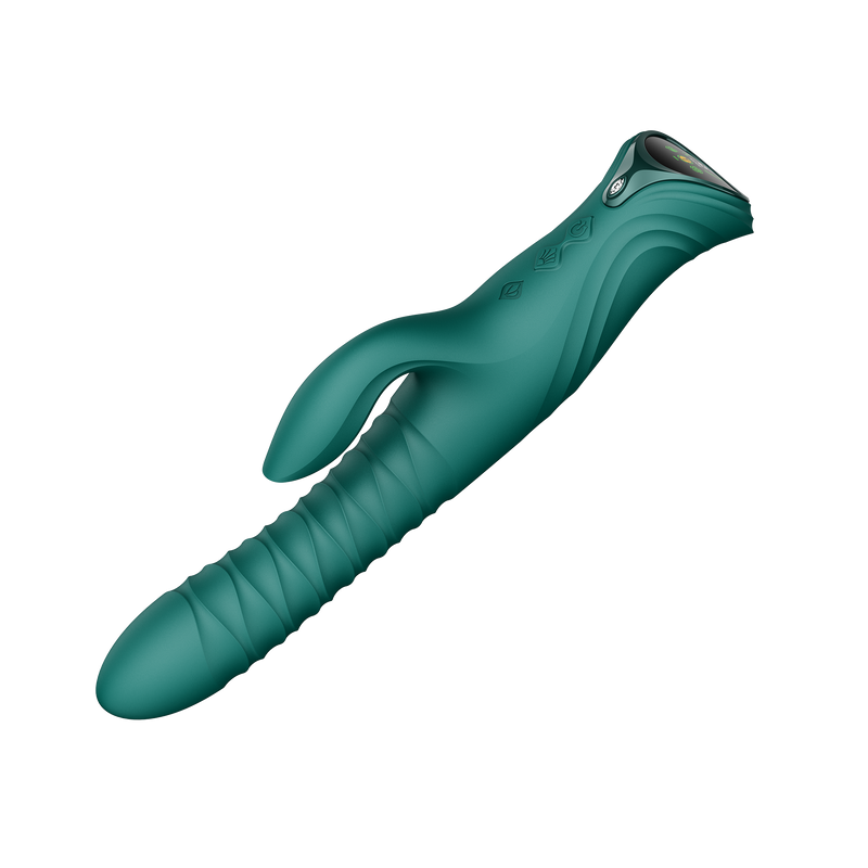 Zalo - Mose 2 - Stotende Rabbit Vibrator – Smaragdgroen-Erotiekvoordeel.nl