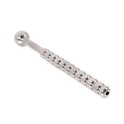 Kiotos - Geribbelde Holle Penisplug - RVS - 14 cm - diameter 7 mm-Erotiekvoordeel.nl