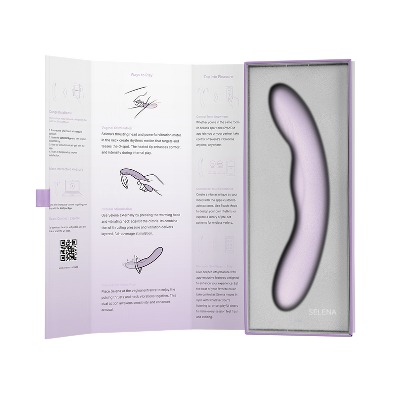 Svakom - Selena- Verwarmende en Stotende Vibrator - Lila-Erotiekvoordeel.nl