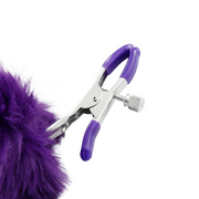 Smart Moves - Tepelklemmen met Fluffy Pompoms - Paars-Erotiekvoordeel.nl