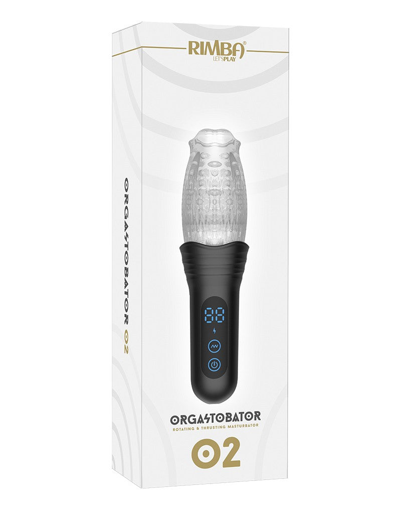 Rimba Toys - Orgastobator 02 - Automatische Masturbator - Zwart & Transparant-Erotiekvoordeel.nl