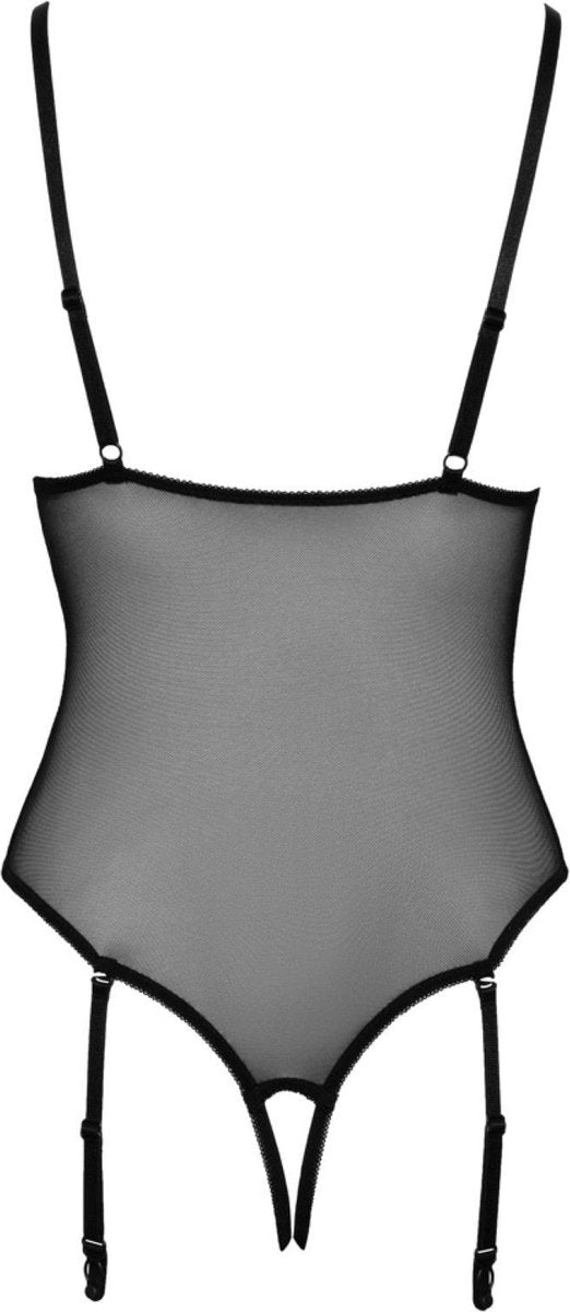 Cottelli Collection – Kruisloze Body – Zwart – L-Erotiekvoordeel.nl