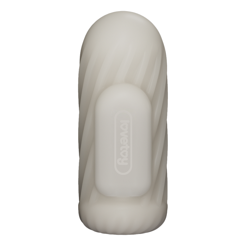 LoveToy - Knights Ring - Vibrerende Dual Purpose Sleeve - Spiraal - Wit-Erotiekvoordeel.nl