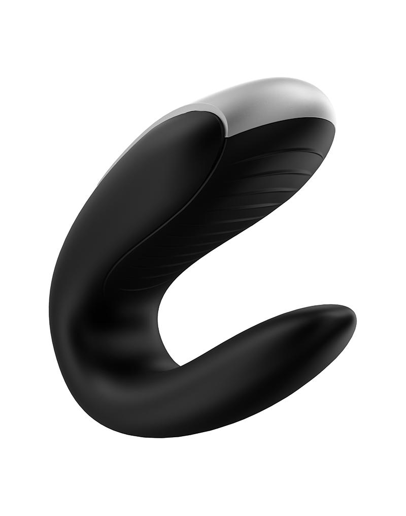 Satisfyer - Double Fun - Luxe Partner Vibrator - Met App Control - Zwart-Erotiekvoordeel.nl
