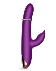 IY - Sendel - Rabbit Vibrator met Bewegende Kralenring en App Control - Paars-Erotiekvoordeel.nl