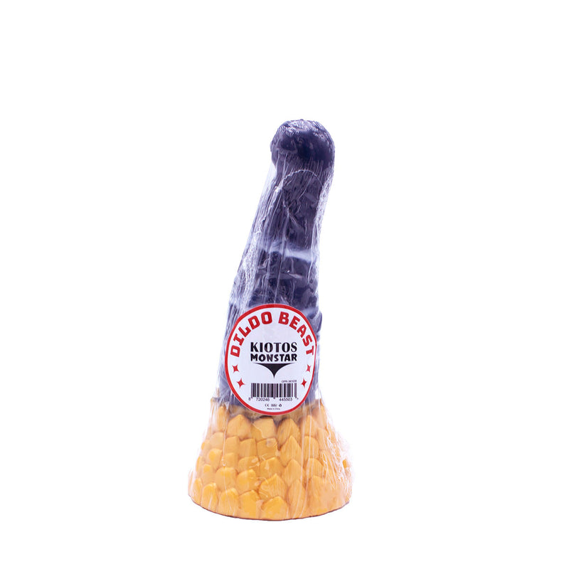 Kiotos Monstar - Dildo Beast 38 - 21.5 x 5.7 cm - Blauw/Goud/Wit-Erotiekvoordeel.nl