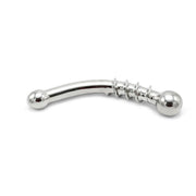 Kiotos - Curve Steel Dildo Twisted - Dildo met Ribbels - RVS-Erotiekvoordeel.nl