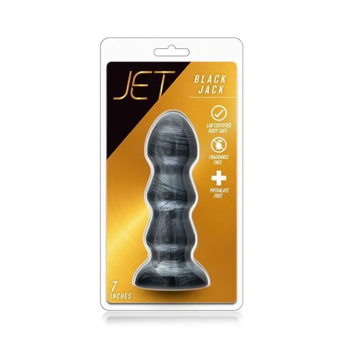 Blush – Jet Jack Carbon – Anaalplug met ribbels – Zwart