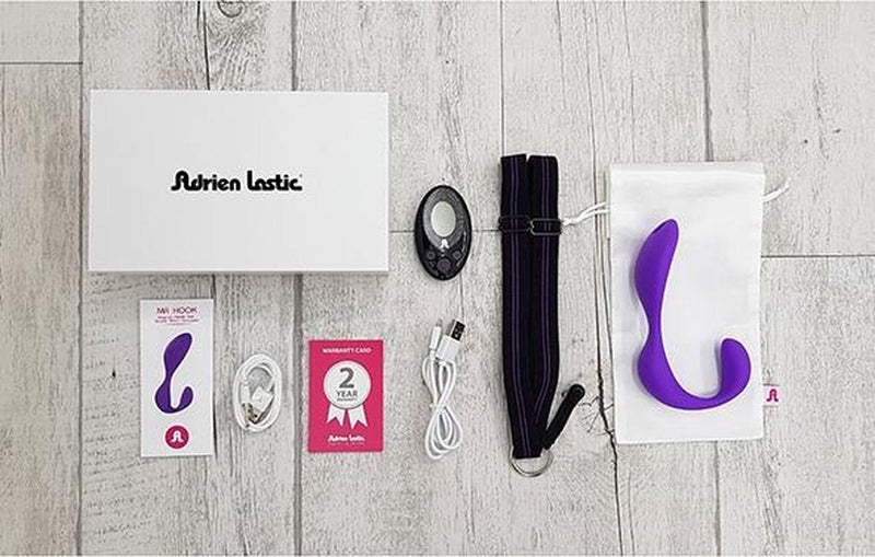 Adrien Lastic – Mr. Hook - Clitoris en G-spot Vibrator met Afstandsbediening – Paars-Erotiekvoordeel.nl