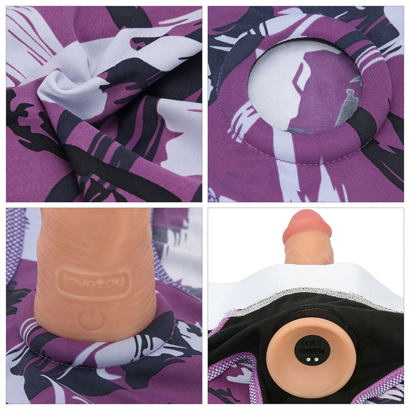 LoveToy - Ingen - Violet Strap-on Slipje - Maat M/L - Paars-Erotiekvoordeel.nl