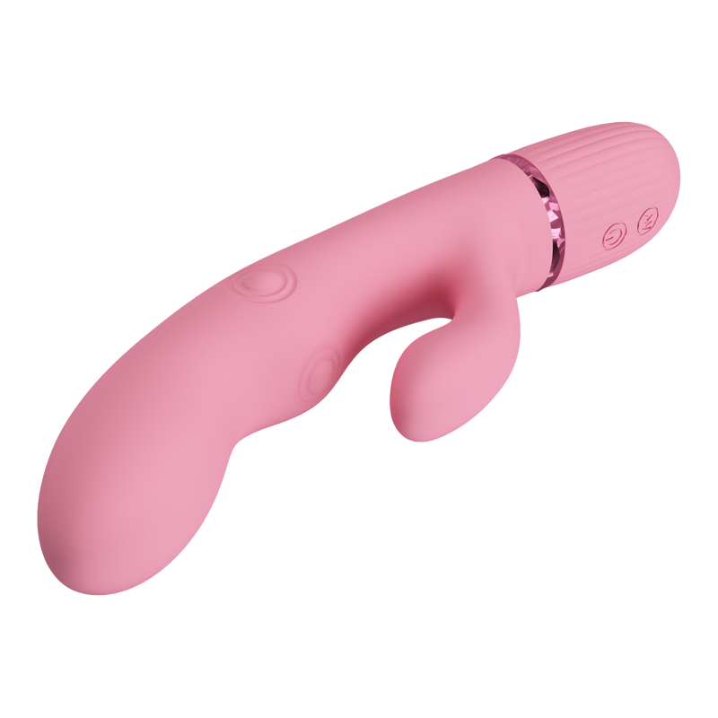 Pretty Love - Zach - Rabbit Vibrator met Vierzijdige Klopfunctie - Roze-Erotiekvoordeel.nl