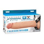 Pipedream - Fantasy X-Tensions - Silicone Holle Strap-On - 24 cm - Lichte Huidskleur-Erotiekvoordeel.nl