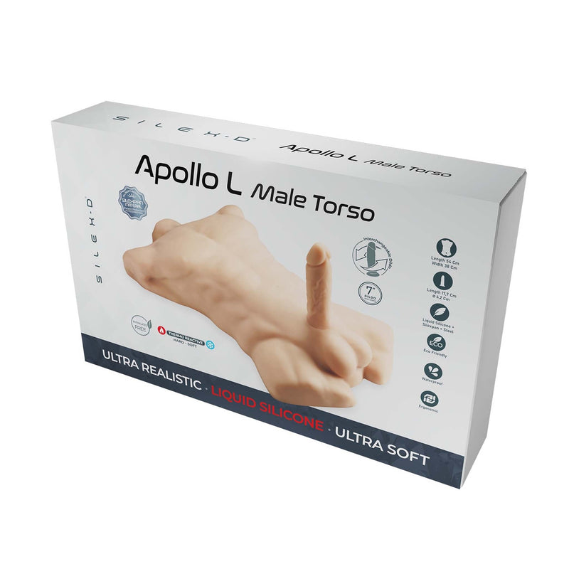 SILEXD - Apollo Masturbator - Mannelijk Torso plus Dildo - Lichte Huidskleur-Erotiekvoordeel.nl