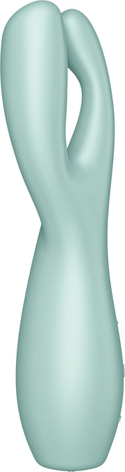 Satisfyer - Threesome 3 - Multifunctionele Vibrator Met 3 Voelsprieten - Groen-Erotiekvoordeel.nl