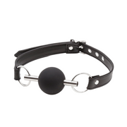 Smart Moves - Luxueuze Ball Gag - Zwart/Zilver-Erotiekvoordeel.nl
