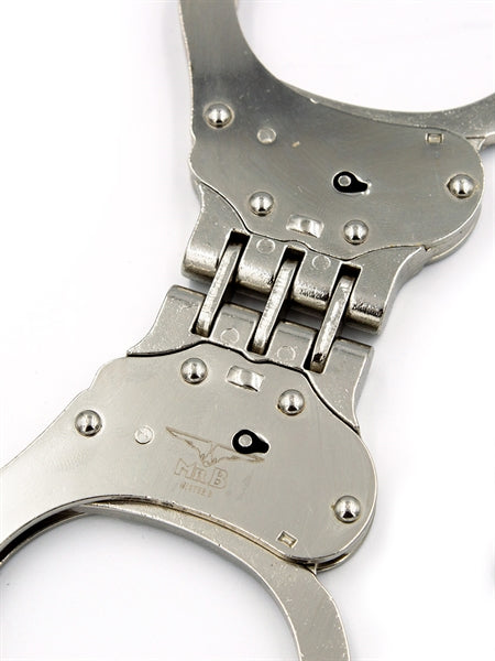 Mister B Cuffs - Hinged Scharnierende Politiehandboeien - Zilver-Erotiekvoordeel.nl