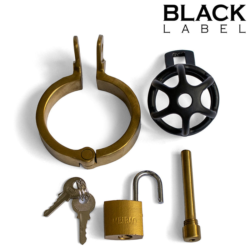 Black Label - Weenie Locker - Kuisheidskooi - Zwart/Goud-Erotiekvoordeel.nl