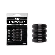 Chisa - GK Power - Quad-Play Cockring - Rekbaar - Zwart-Erotiekvoordeel.nl