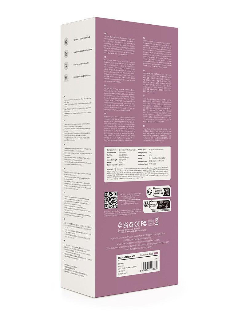 Svakom - Trysta Neo - Interactieve Rabbit Vibrator met G-Spot Balletje - Pink-Erotiekvoordeel.nl
