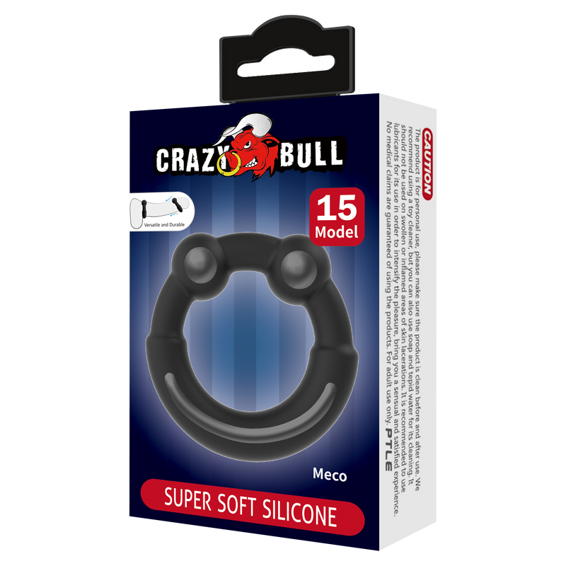 Crazy Bull - Meco - Cockring - Model 15 - Zwart-Erotiekvoordeel.nl
