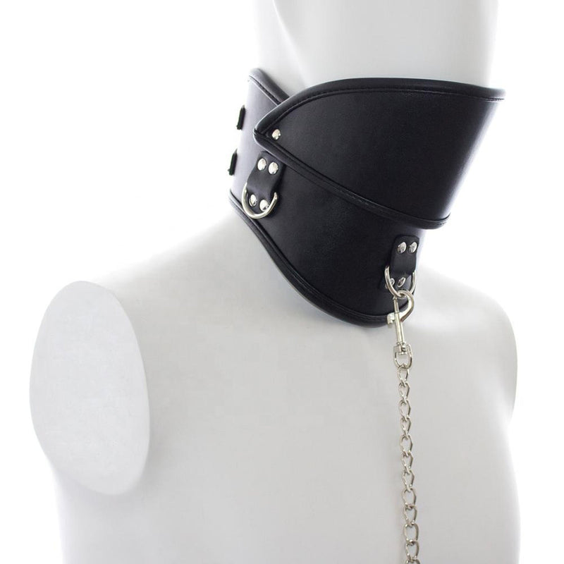 Fixxx - Hoge Collar met Gezichtsmasker - Zwart-Erotiekvoordeel.nl