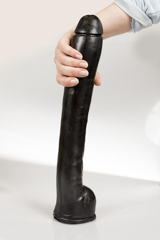 Dark Crystal - XXL Dildo - 37,5 x 6 cm - Zwart-Erotiekvoordeel.nl