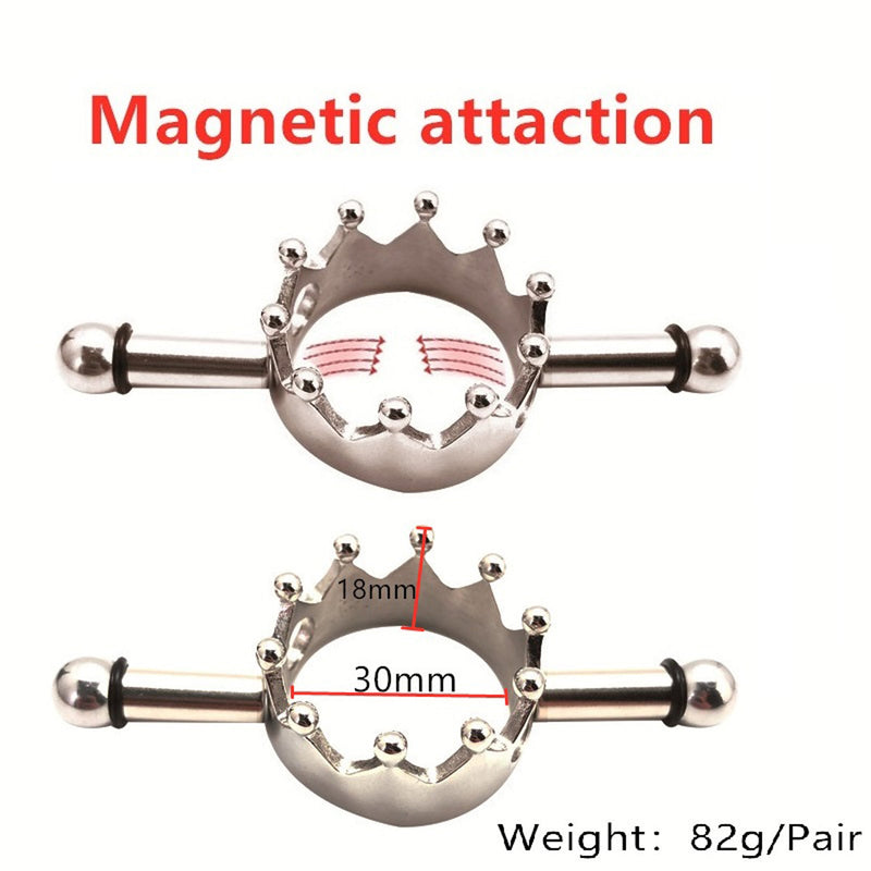 Fixxx - Magnetische Tepelklemmen met Kroontje - 2 stuks-Erotiekvoordeel.nl