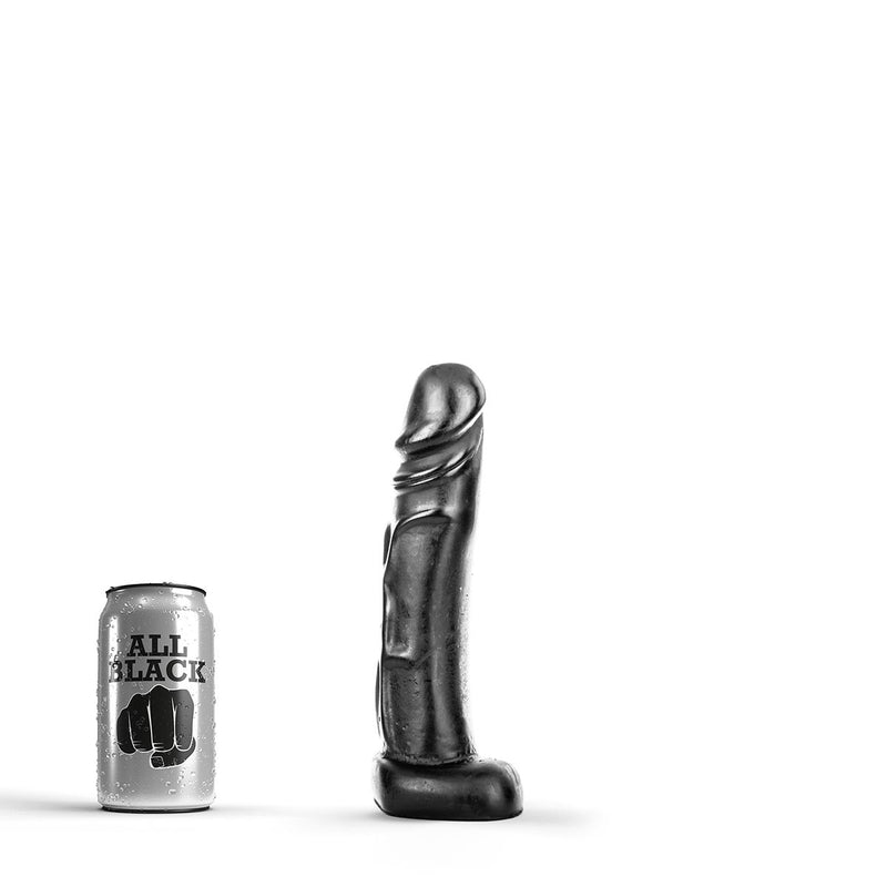 All Black - Realistische Dildo - 22 x 4,5 cm - Zwart-Erotiekvoordeel.nl