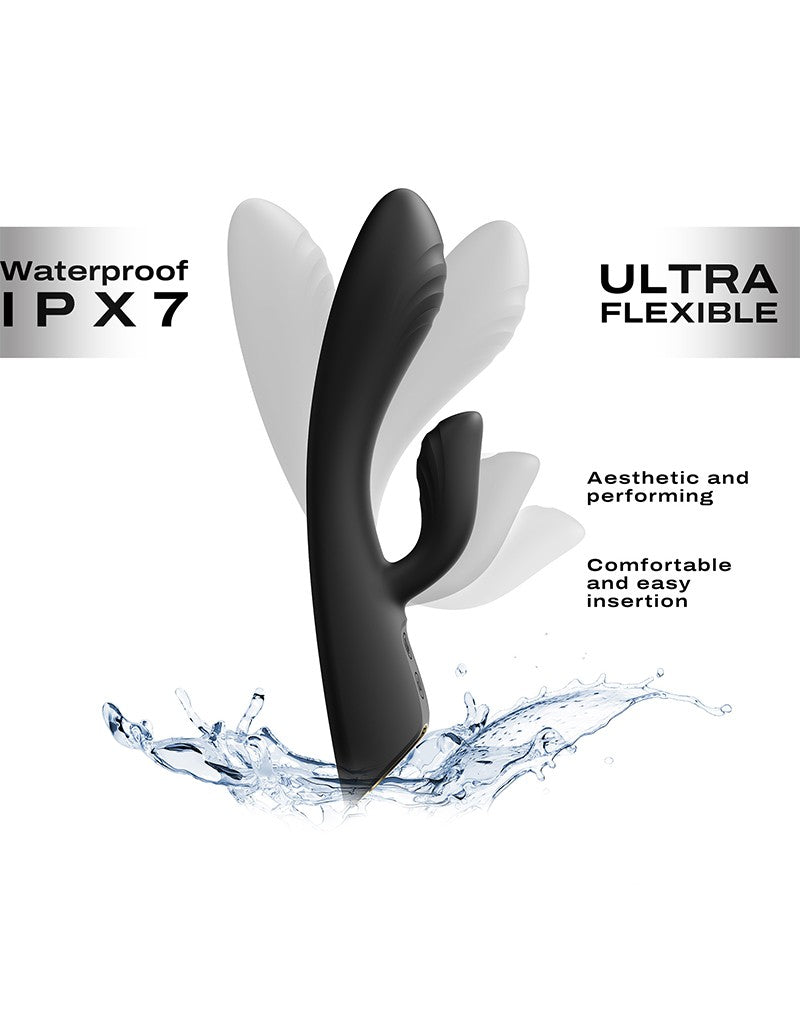 Dorcel - Flexi Rabbit - Verwarmde Rabbit Vibrator - Zwart-Erotiekvoordeel.nl