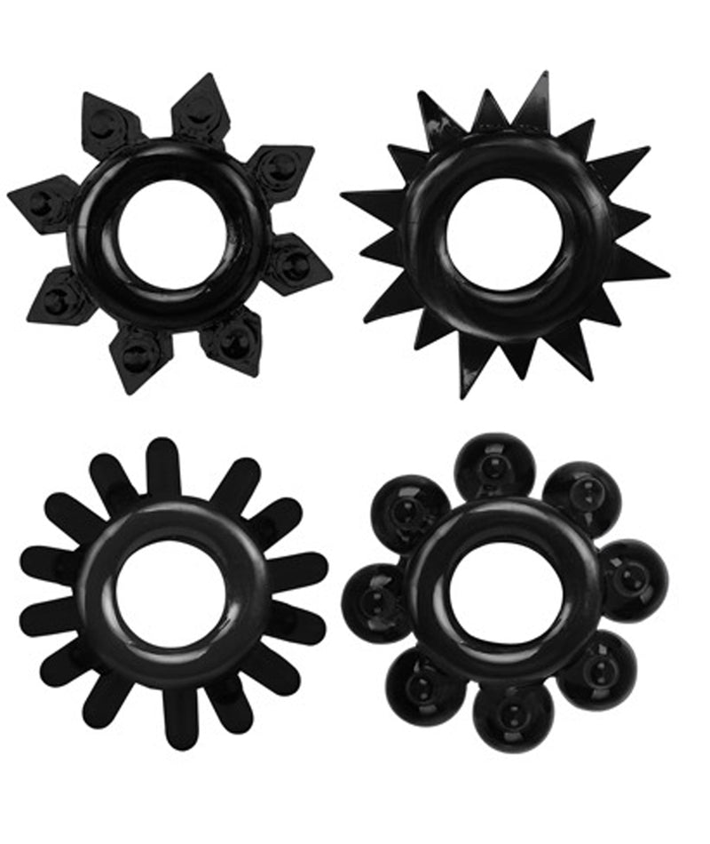 Chisa - Get Lock - Cockringen Set - Zwart-Erotiekvoordeel.nl