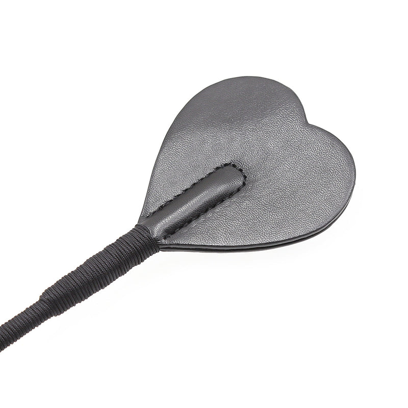 Smart Moves - Paardrijzweepje - Hartvormige Flap - 56 cm - Zwart-Erotiekvoordeel.nl