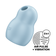 Satisfyer Pro To Go 1 - Luchtdruk Vibrator - Vibrator voor op Reis - Lichtblauw-Erotiekvoordeel.nl